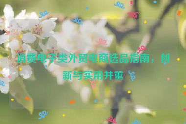 消費電子類外貿電商選品指南，創新與實用并重