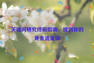 關鍵詞研究終極指南，找到你的黃金流量詞