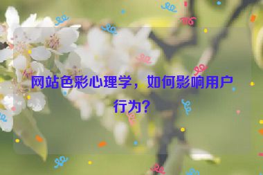 網站色彩心理學，如何影響用戶行為？