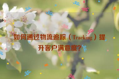 如何通過物流追蹤（Tracking）提升客戶滿意度？