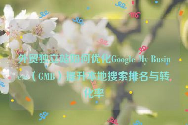外貿獨立站如何優化Google My Business（GMB）提升本地搜索排名與轉化率