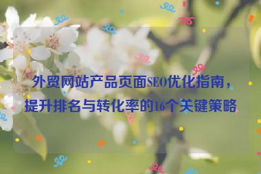 外貿網站產品頁面SEO優化指南，提升排名與轉化率的16個關鍵策略