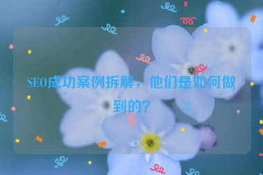 SEO成功案例拆解，他們是如何做到的？