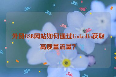 外貿B2B網站如何通過LinkedIn獲取高質量流量？